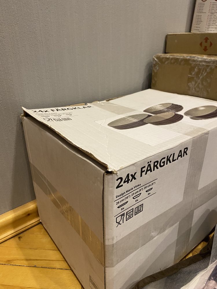 Сервіз IKEA FARGKLAR 24 предмети матовий зелений
