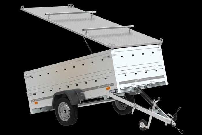 Przyczepka 264x125 UNITRAILER GARDEN 264 KIPP z burtami BIS i pokrywą