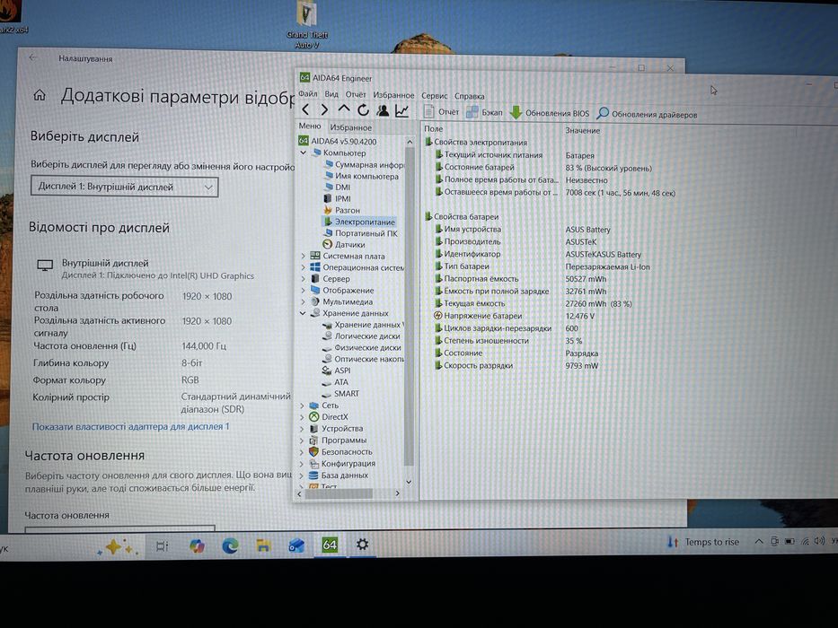 Asus ROG 15.6 144Hz/ I5 10300Н/16/SSD/GTX1650Ti