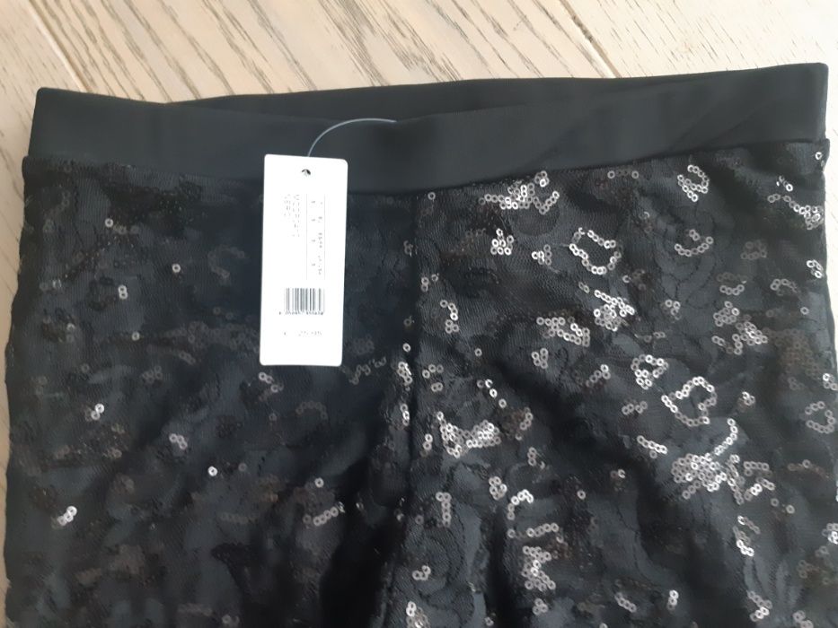 Nowe legginsy z cekinami spodnie damskie CALZEDONIA S 36 38