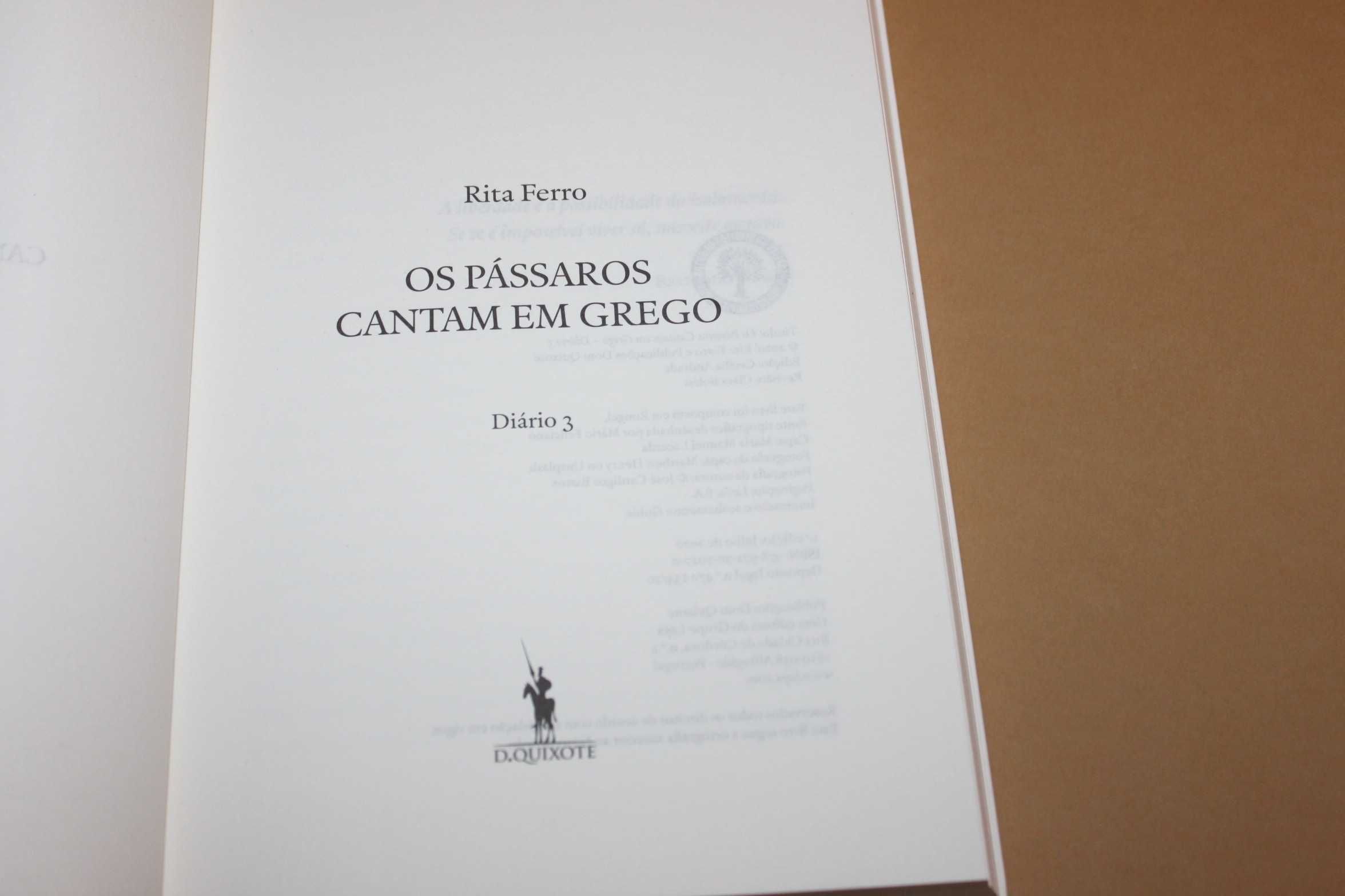 Os Pássaros Cantam em Grego-Diário -3 Rita Ferro