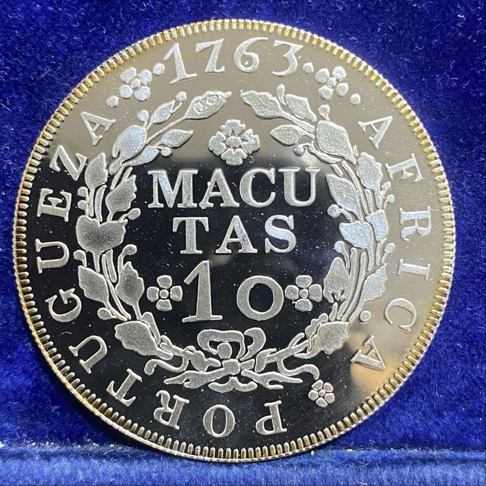 Moeda Replica 10 Macutas prata 925%