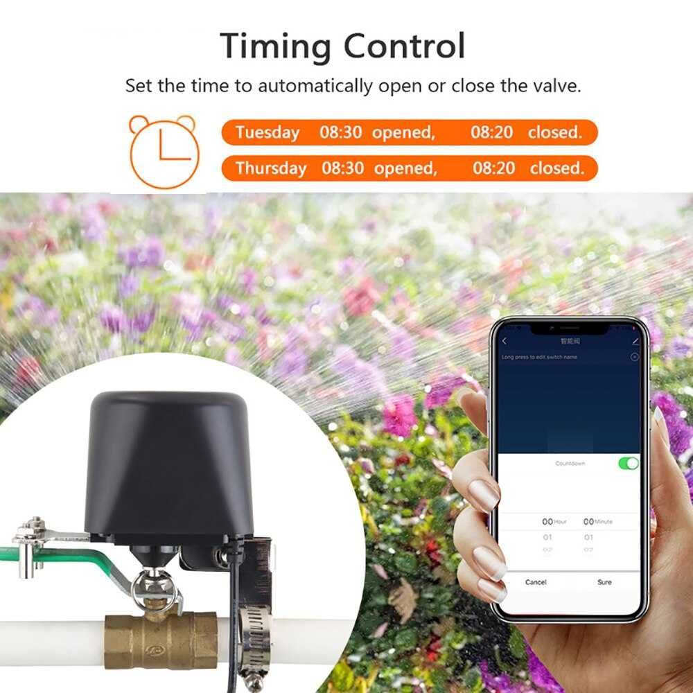 Válvula de Gás Inteligente WiFi da Tuya Novo Sensor Atuar