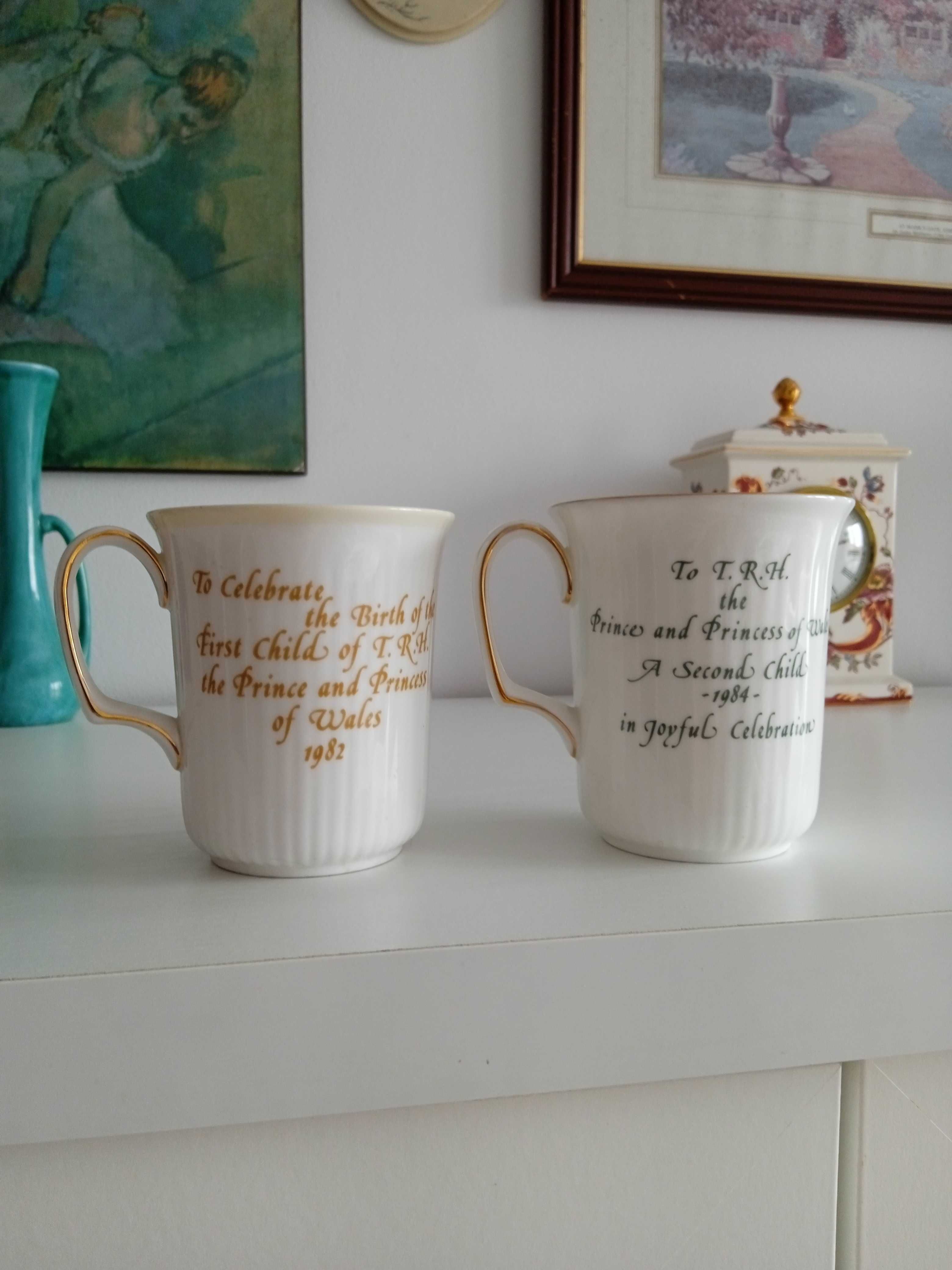 2 kubki porcelanowe Royal Albert książę William Harry urodziny kubek