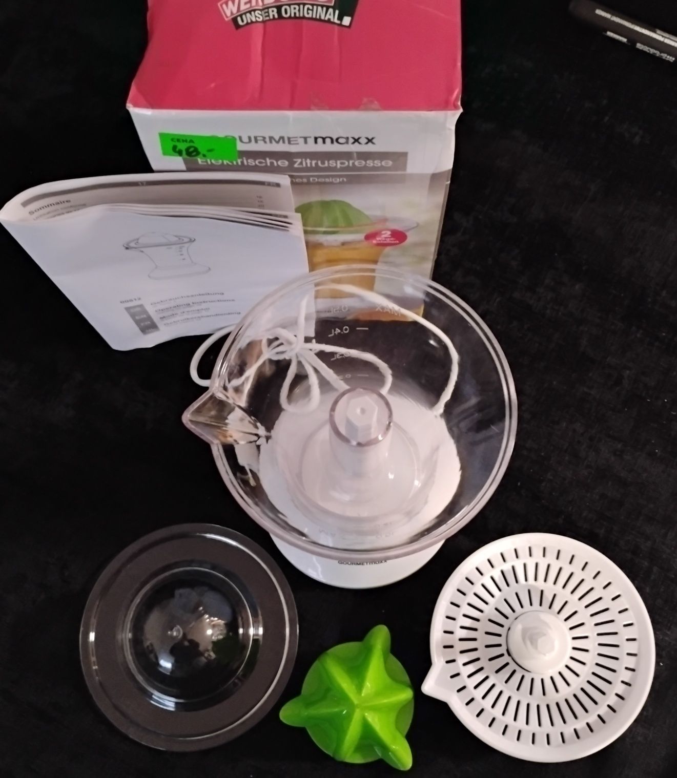 Nowa Wyciskarka do owoców firmy Gourmetmaxx 25W 0,5L poj.