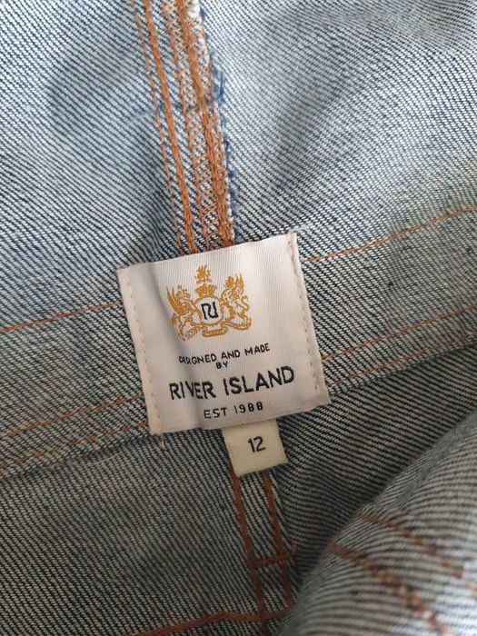 Szorty ogrodniczki jeans River Island L szelki nowe krótkie spodenki