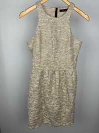 Sukienka Zara Woman złota nitka halter 34/XS na wesele impreze mini