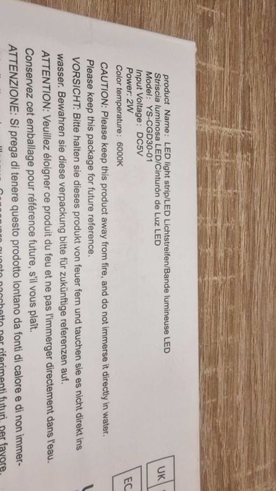 Oświetlenie LED pod szafki GLUROO z czujnikiem ruchu i ściemnianiem