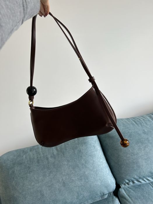 Mala Jacquemus Le Bisou Perle Castanho