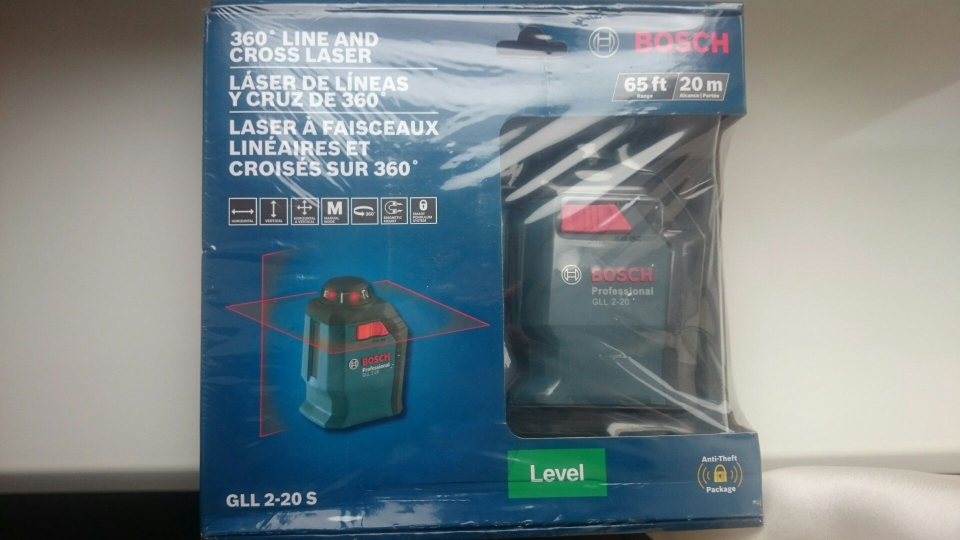 Уровень лазерный нивелир BOSCH GLL2-20S professional