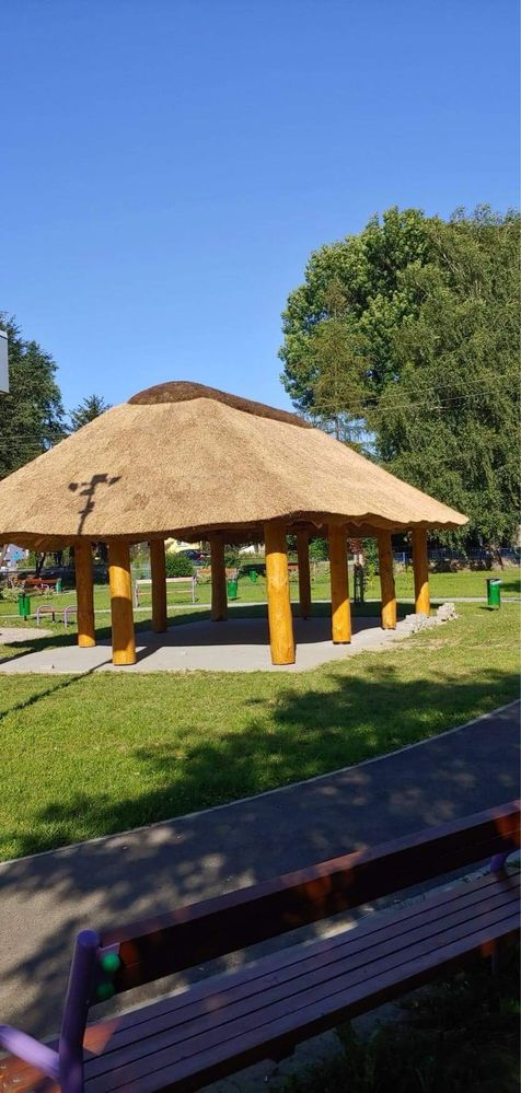 Wiata Drewutnia Altana Strzecha Dachy z Trzciny