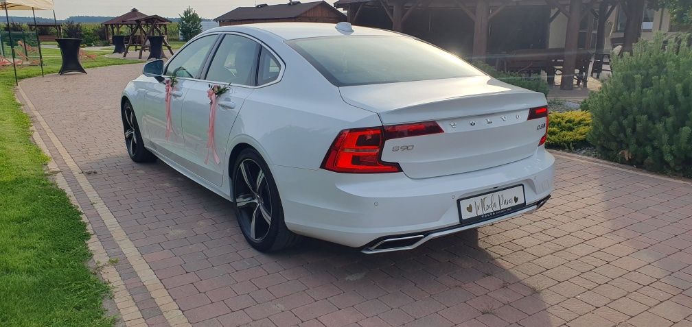 Auto do ślubu Volvo S90 R-Design  Biała Perła