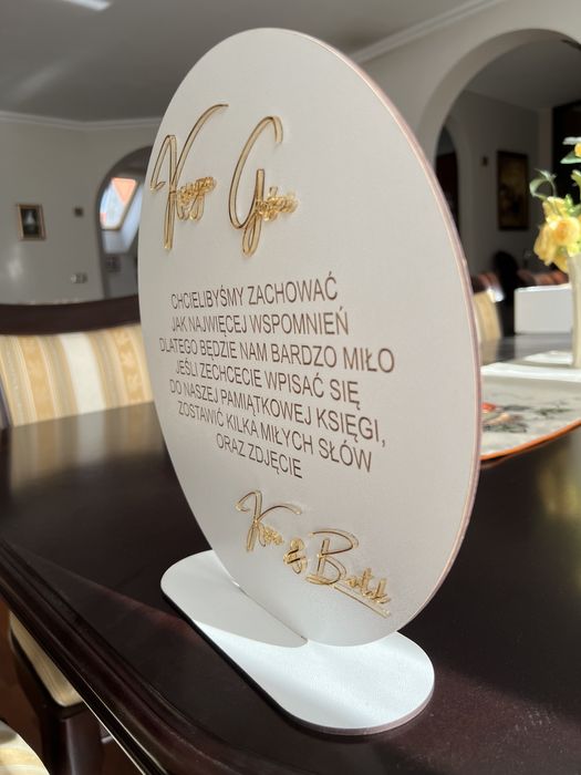Tablica Księga Gości ślub wesele dodatki dekoracje