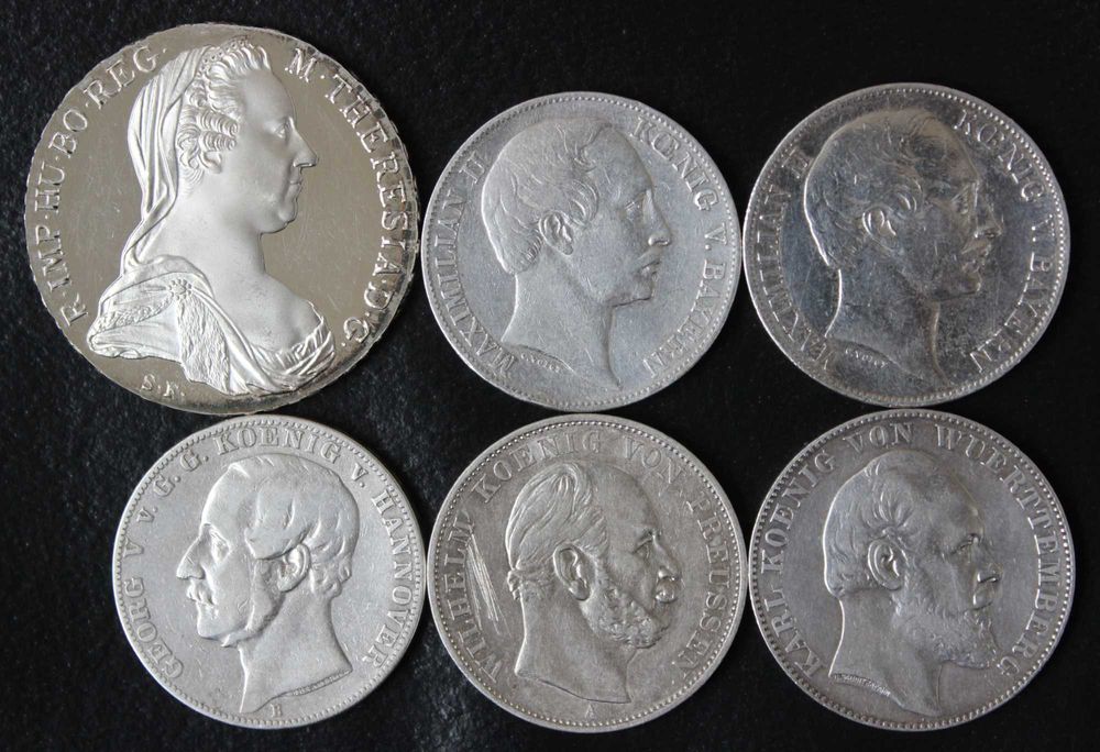 монета 1 талер 1780,1858,1859,1861,1871 года