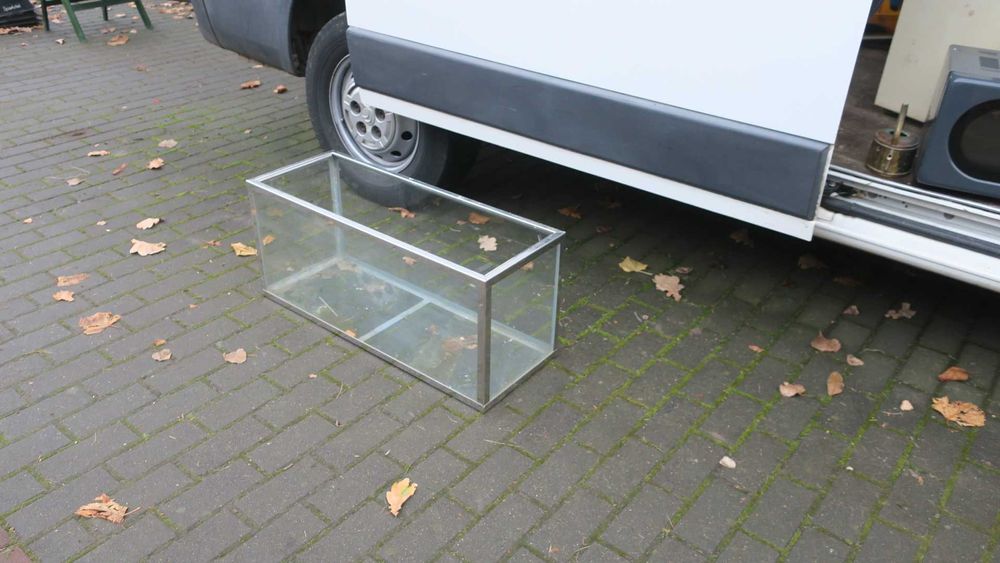 Akwarium rama z nierdzewki 35x30x80cm