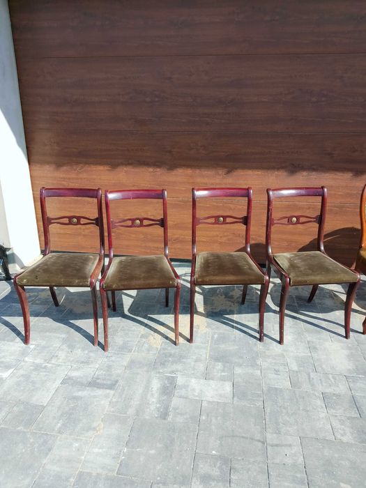 Zabytkowe krzesła, tapicerowane 6 sztuk