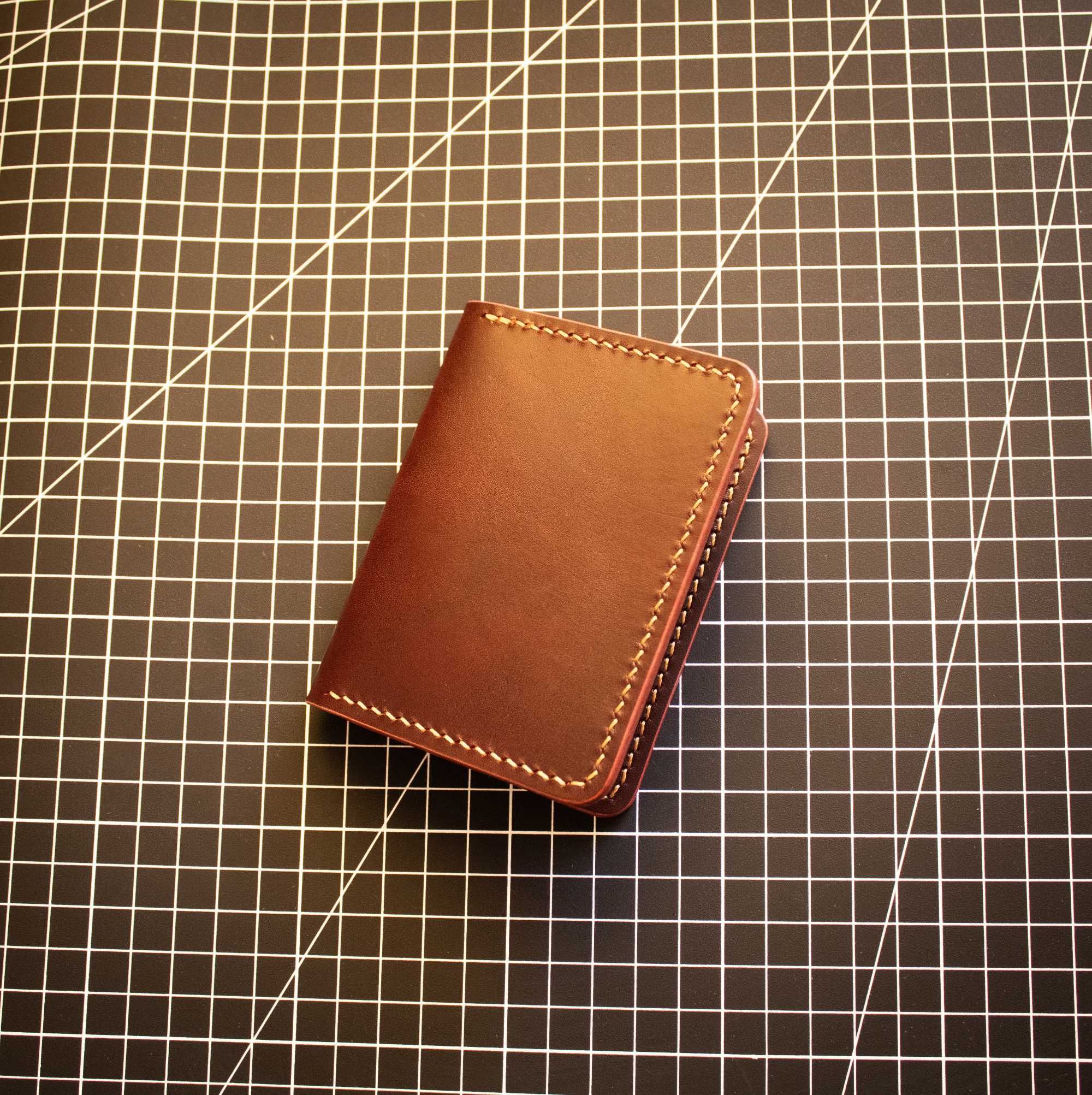 Portfel Bifold na karty, minimalistyczny skórzany portfel Slim