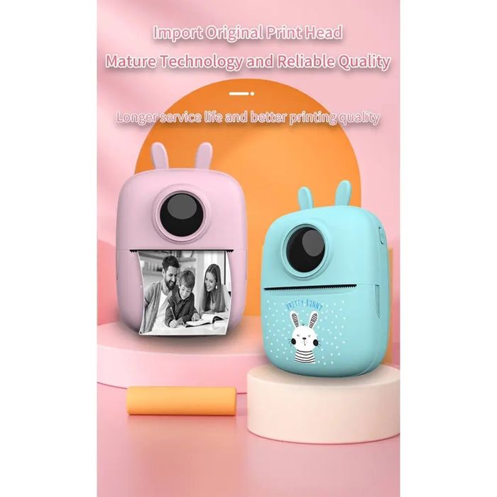 Міні принтер з підсвіткою термопринтер Bunny з повним набором