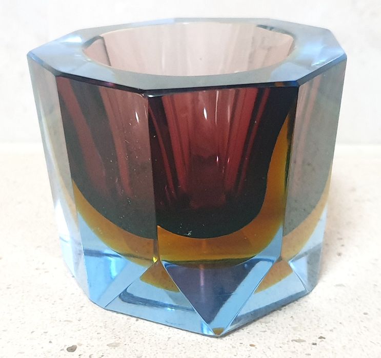 rara taça ARTGLAS francês antiga -assinada Muller Freres Luneville