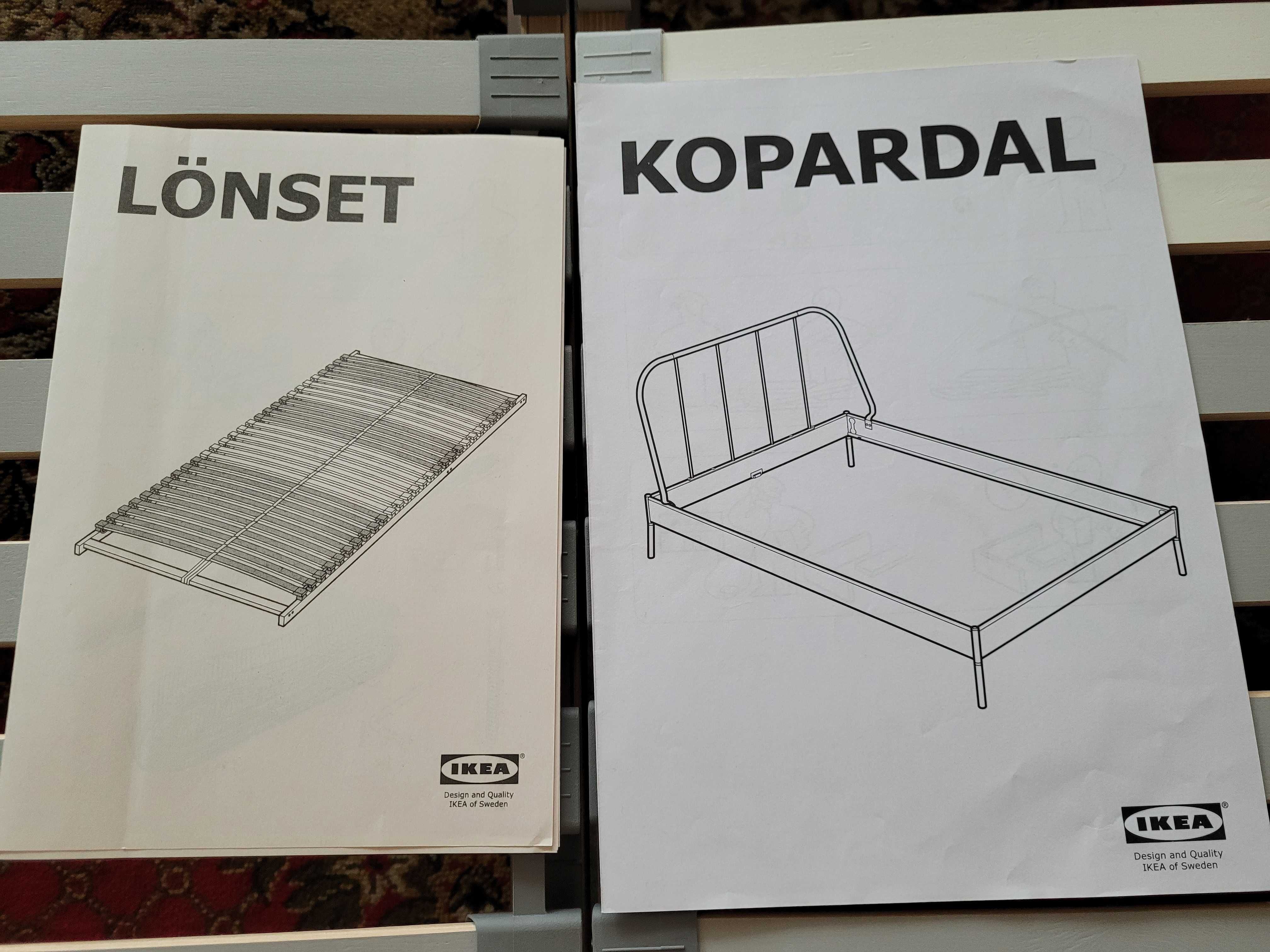 Rama łóżka 140x200 IKEA KOPARDAL z dnem LONSET