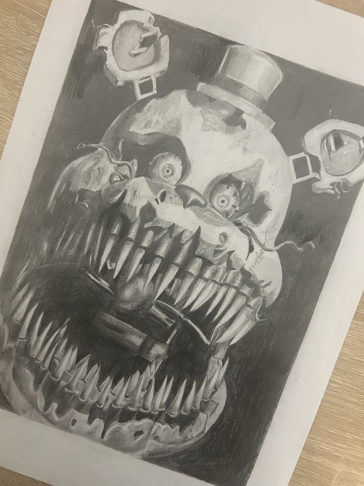 Rysunek ołówkiem A4, Freddy Fazbear