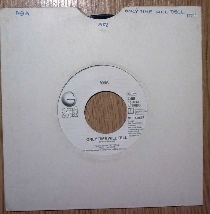 Asia-Only Time Will Tell-sp 7''