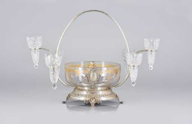 Centro de Mesa em Prata Art Deco