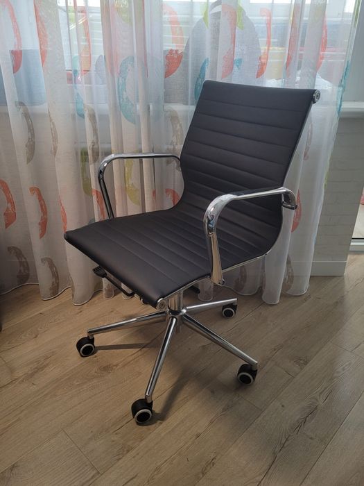 Крісло офісне комп'ютерне Slim TF Tilt Хром/Чорний