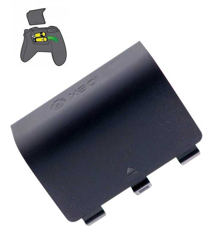 Czarna Oryginalna klapka baterii do pada Xbox Series *Serwis VideoPlay