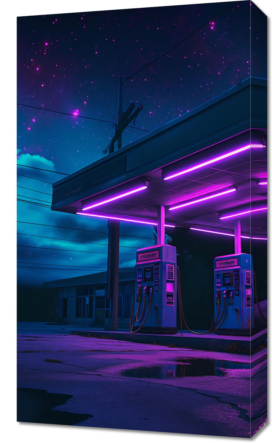Obraz 40x70cm Moc Neonowej Nocy