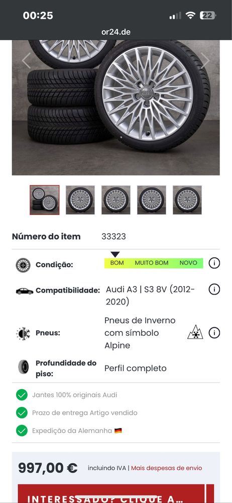 Jantes Audi 18’ 5x112