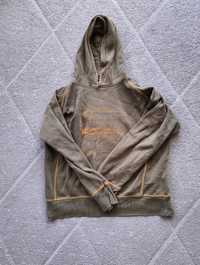 Bluza z kapturem hoodie vintage 90s khaki