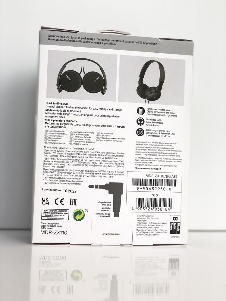 Нові Навушники Sony MDR-ZX110