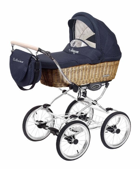 WIKLINOWY wózek retro BabyActive Ballerina wiklina aż 4 LATA GWARANCJI