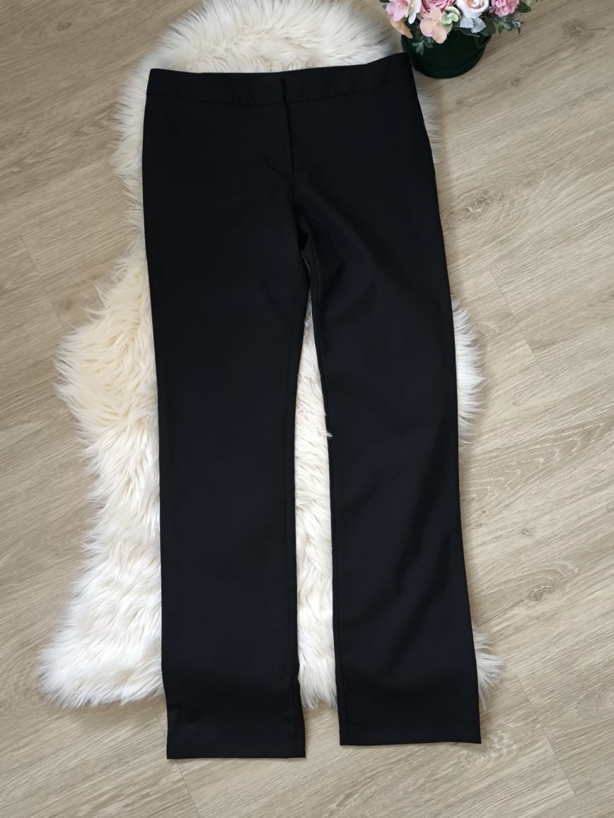 Massimo Dutti eleganckie czarne klasyczne spodnie M