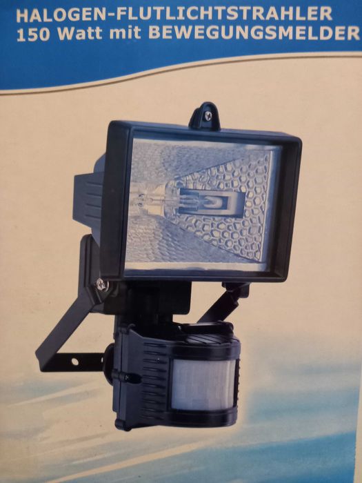 Lampa Halogen z Czujnikiem Ruchu - Oprawa Reflektor z żarnikiem R7s