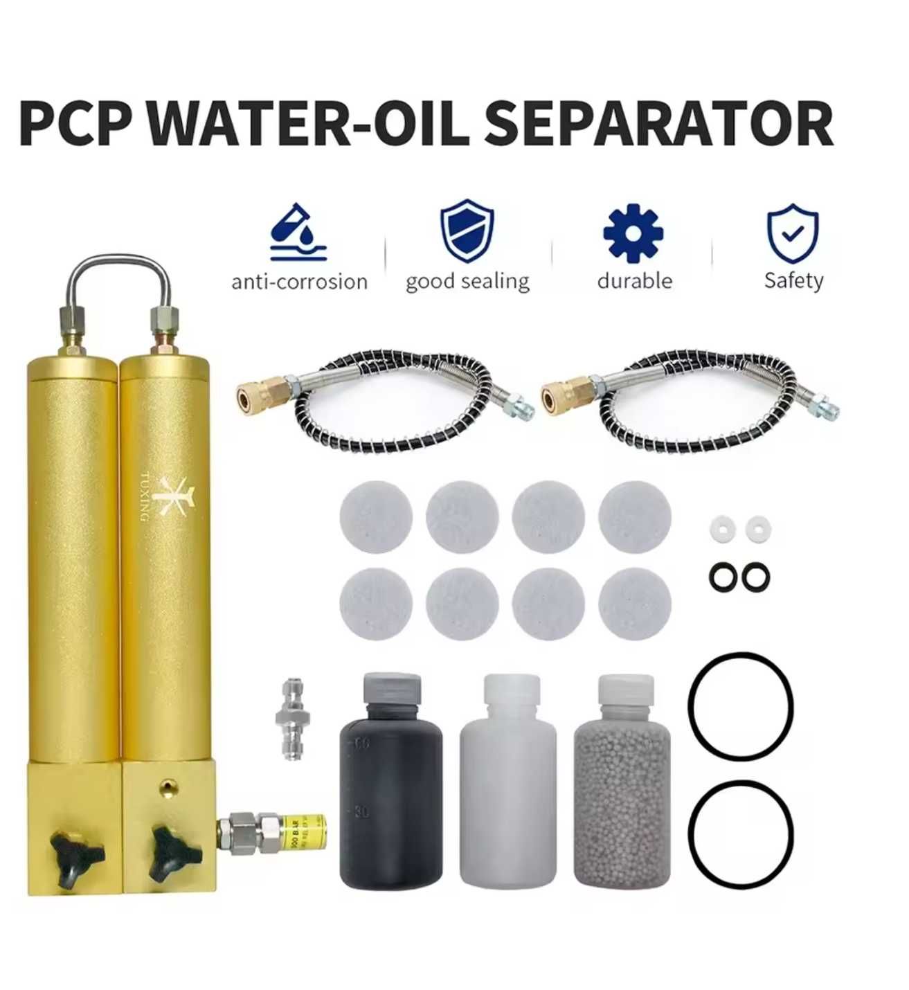 Kompresor wysokociśnieniowy PCP VEVOR 4500PSI/30Mpa + Filtr TUXING
