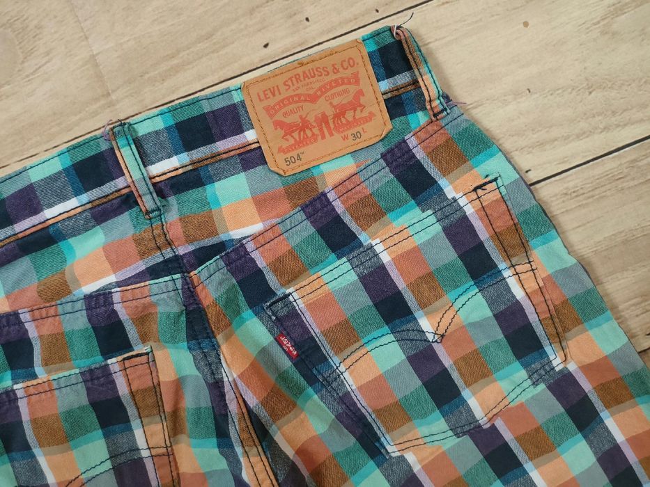 LEVI'S 504 Spodenki w Kratkę Męskie r. 30