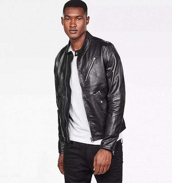 G-star Empral Deconstructed Leather Biker unikatowa skora ramoneska