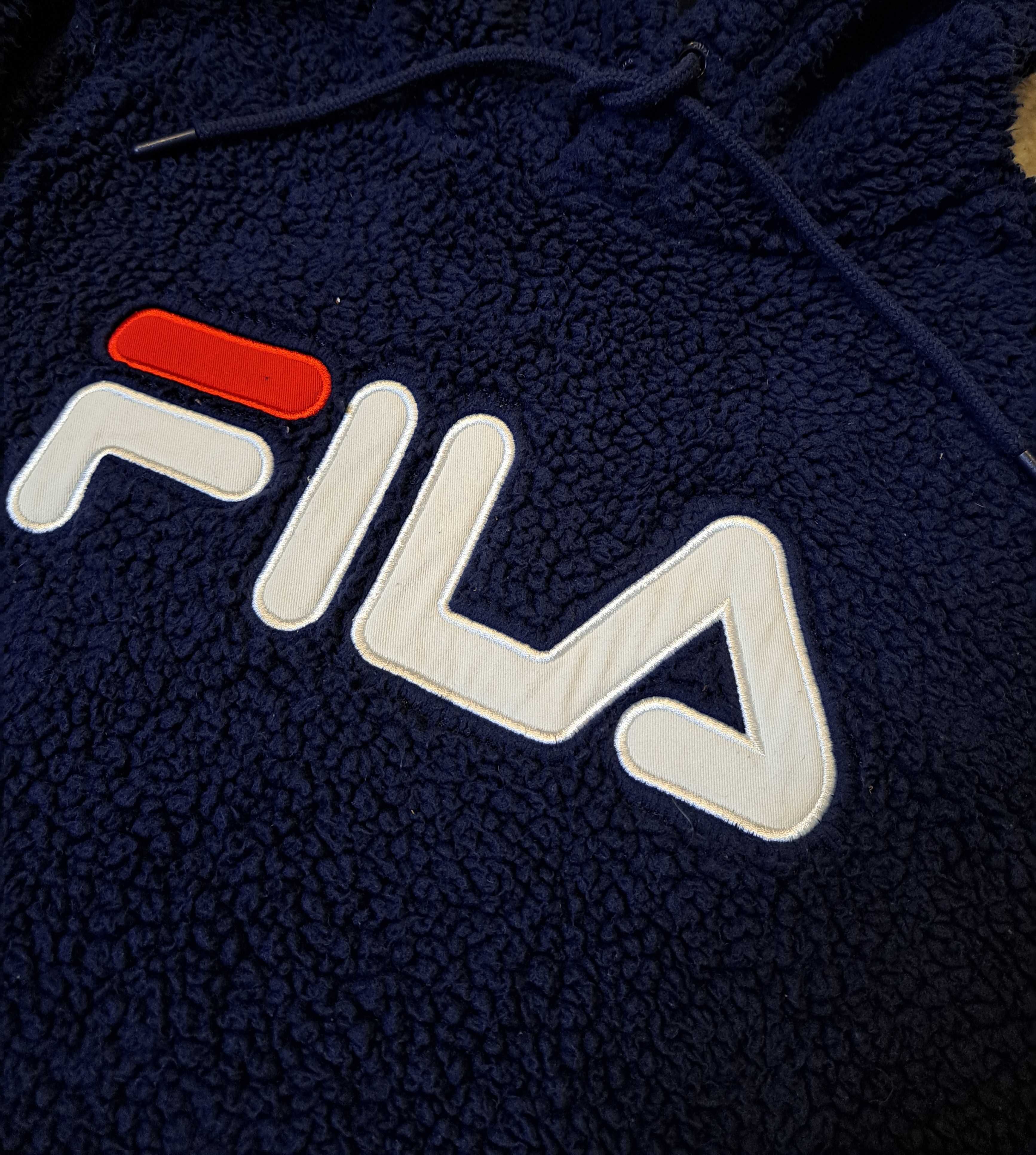 Bluza Polarowa z Kapturem Hoodie Fila Duże Logo