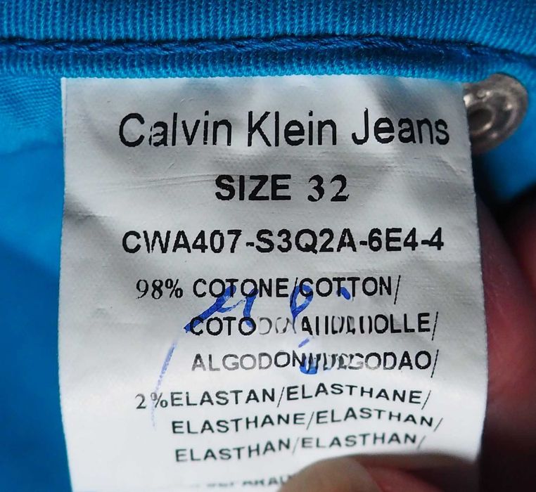 Calvin Klein_low rise_jeansy niebieskie_rozmiar 32