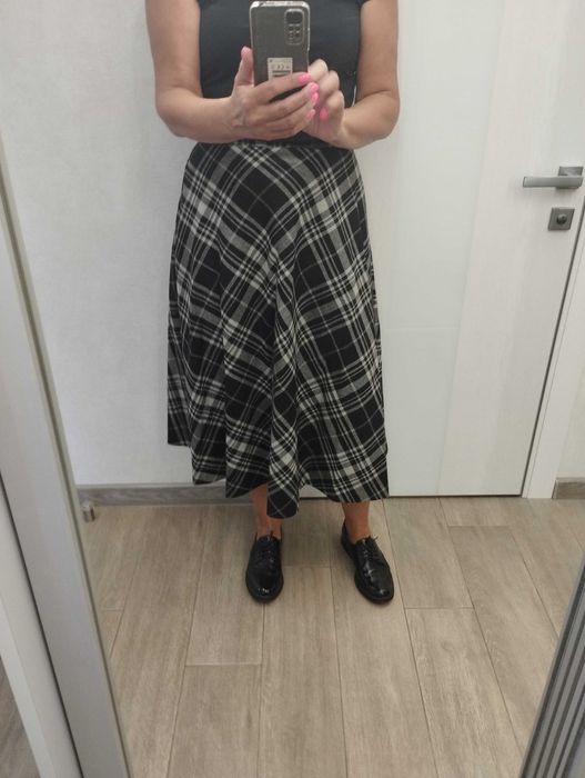 юбка теплая клетка