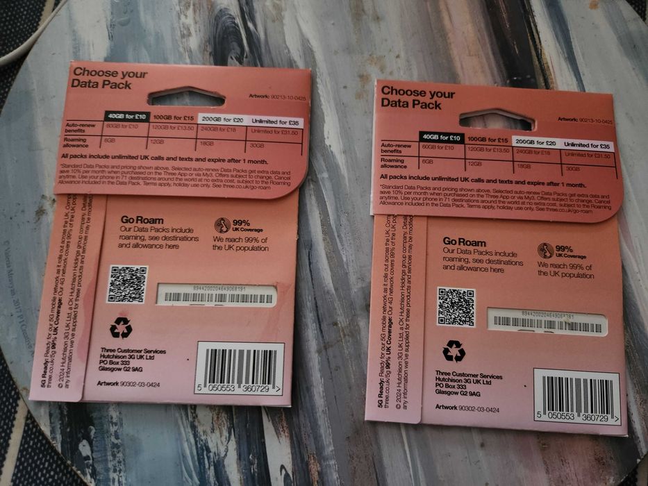 Starter three UK karta sim #2