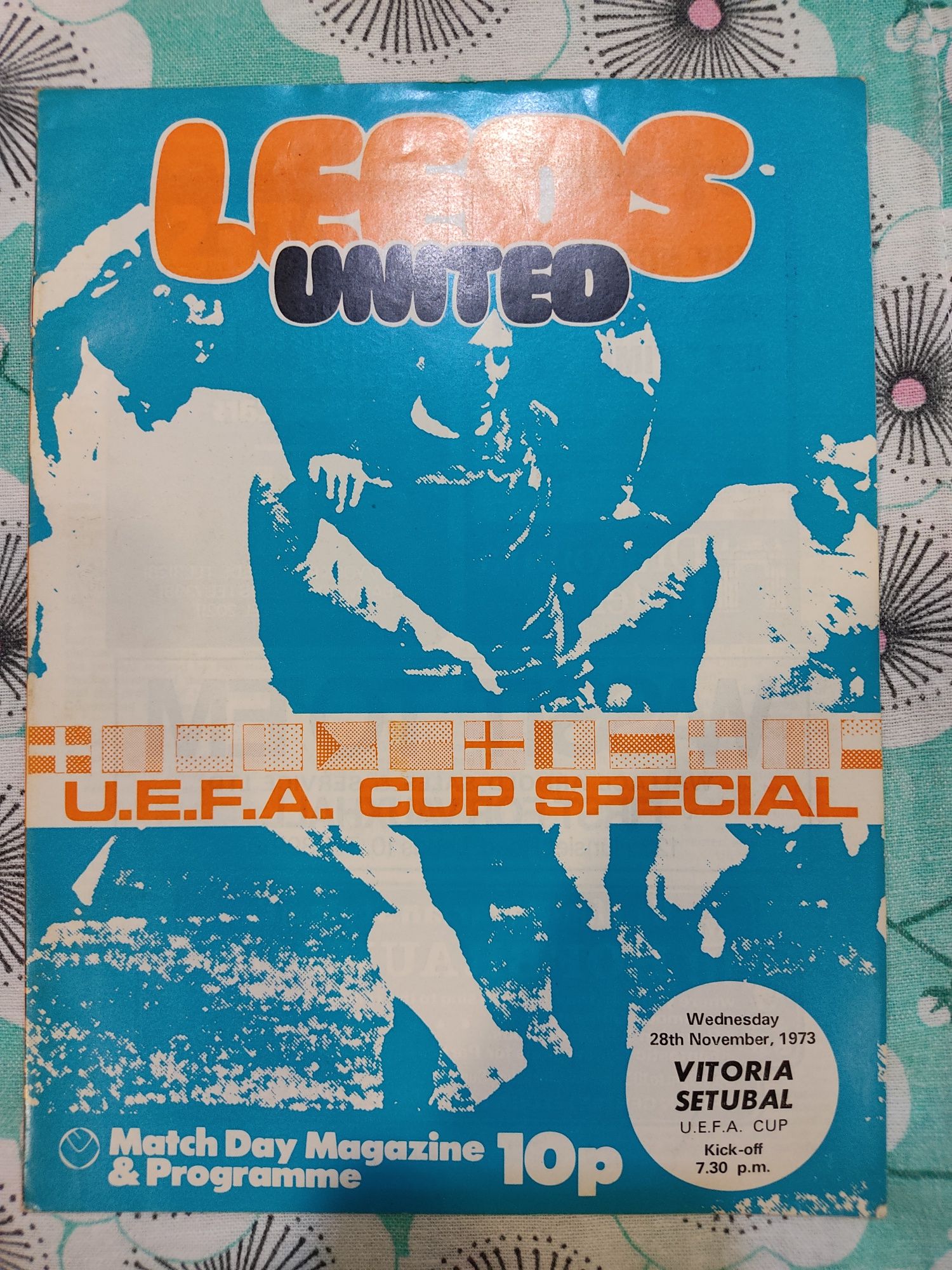 Programa oficial Leeds Vitória Setúbal UEFA 1973/74