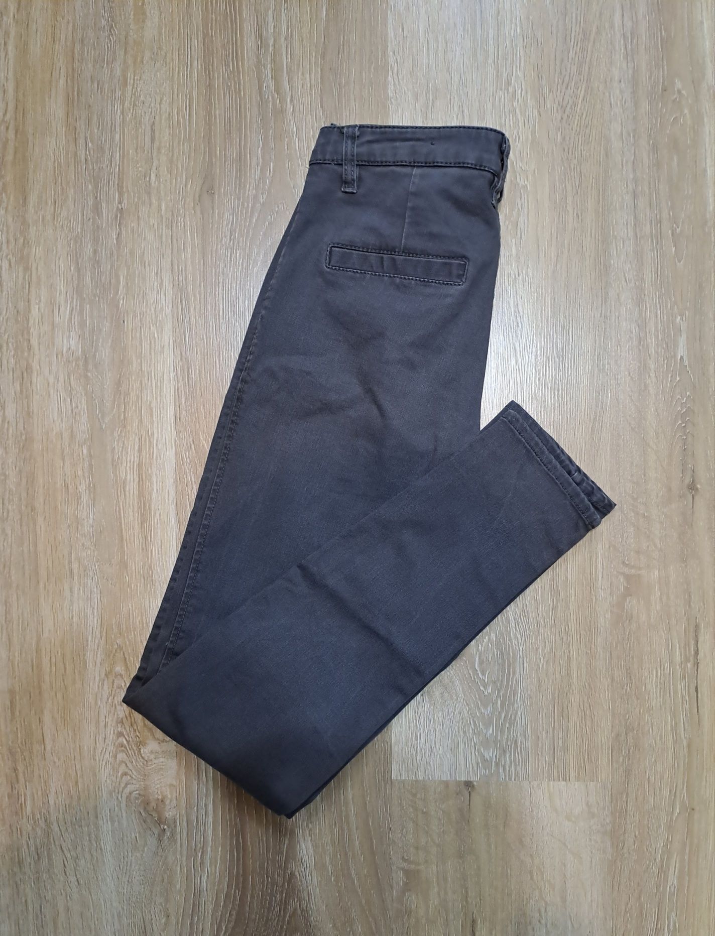 Grafitowe jeansy rurki H&M 36 S bawełna