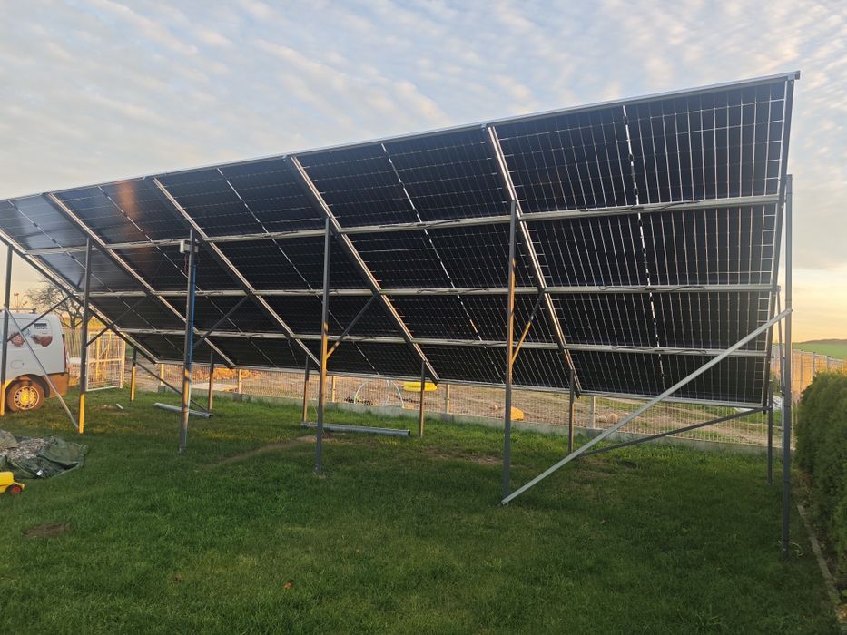 Konstrukcja fotowoltaiczna dwupodporowa PV grunt