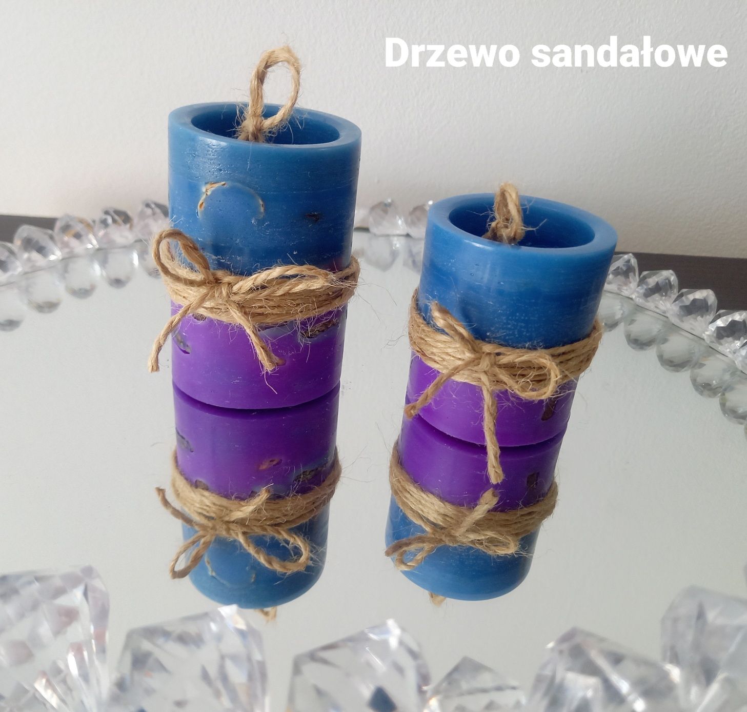 Świeczki sojowe Zestaw dwóch Różne kolory i zapachy