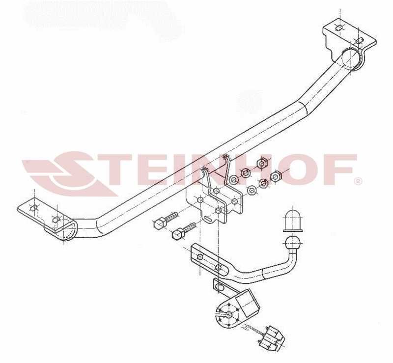 HAK HOLOWNICZY z wiązką do Toyota Avensis T22 4/5 drzwi