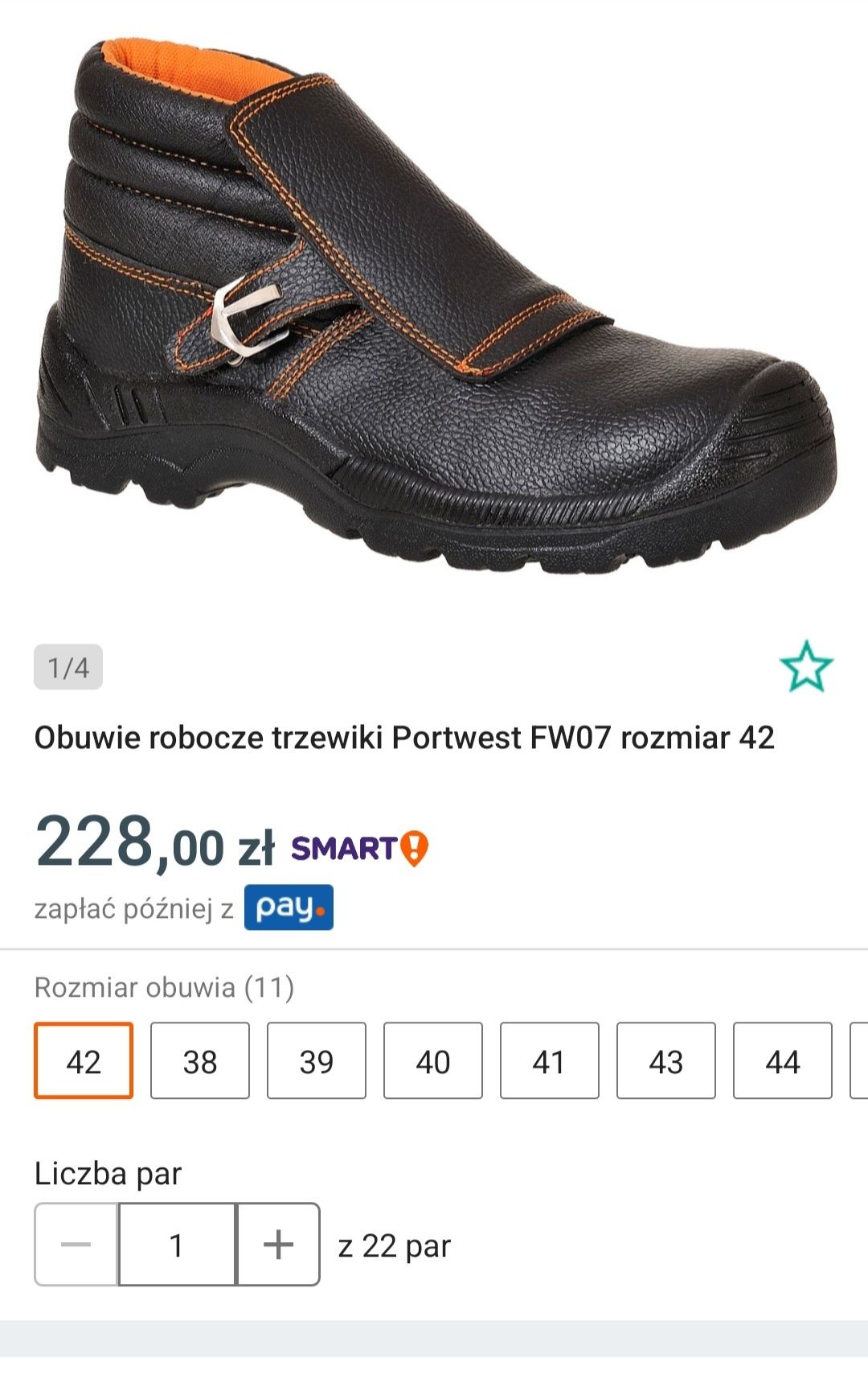 Buty robocze dla spawaczy z metalowym podnoskiem+rękawice