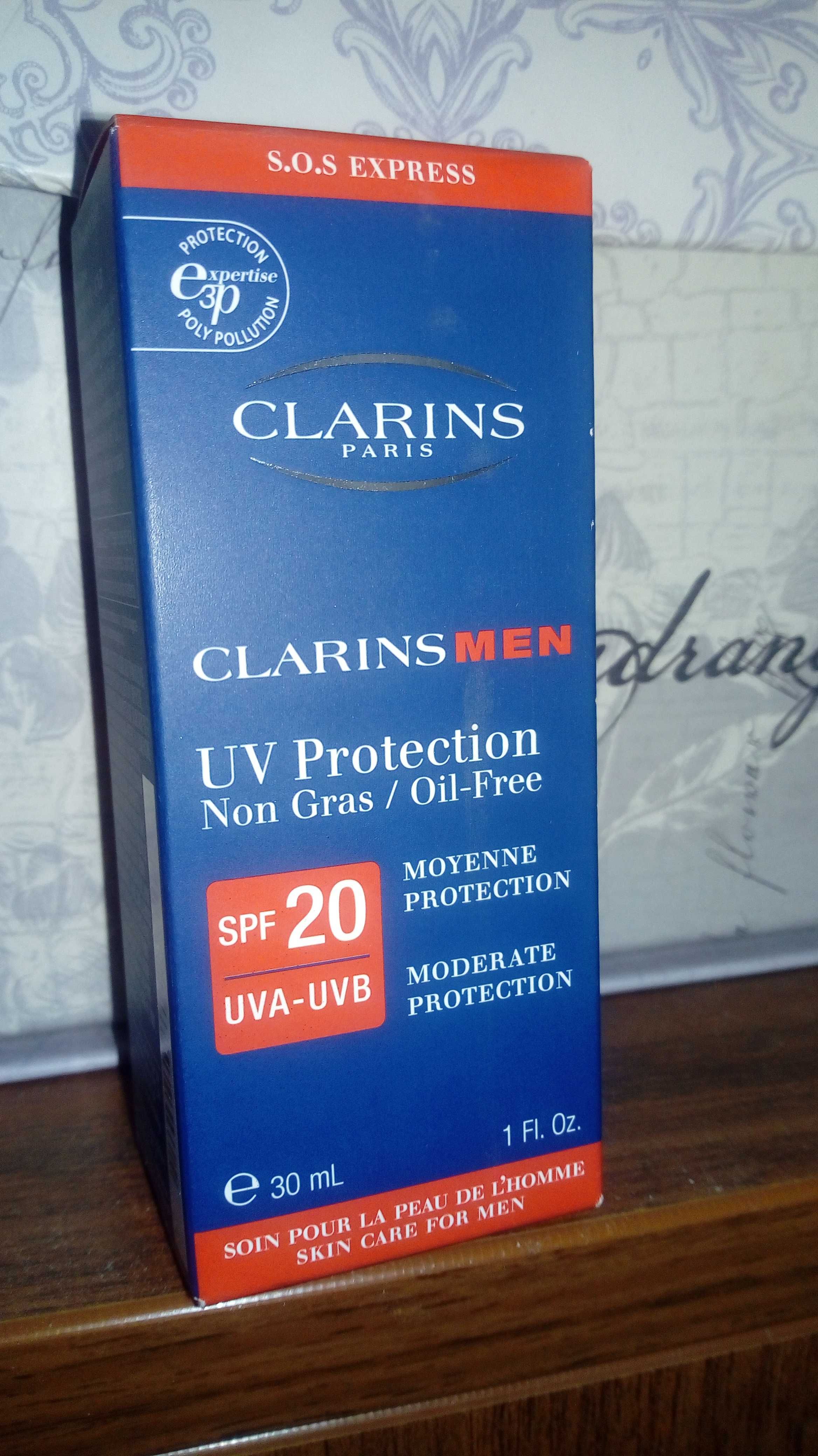 Clarins Men UV Protection Spf 20 30ml - nowy, oryginalny krem męski